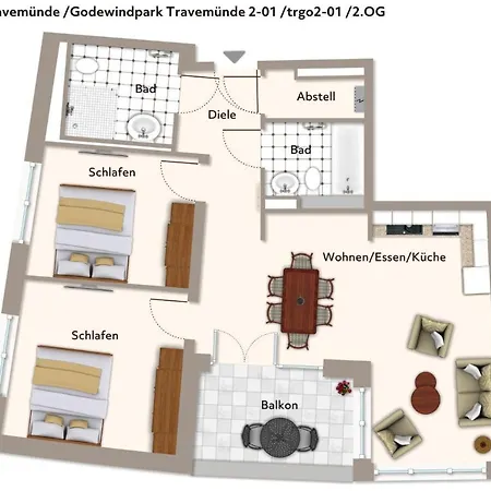 公寓 Godewindpark Travemuende Godewindpark Travemuende 2-01